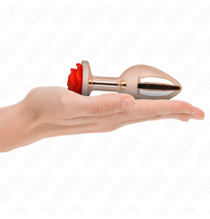 KINK Anal Plug, Red, Pink and Gold, 10,2 cm – image 1