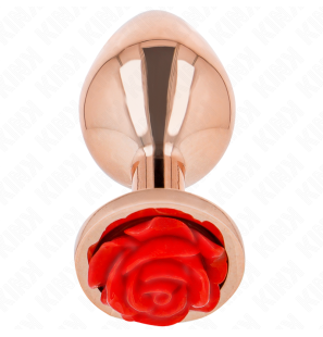 Plug anal KINK de 7,8 cm rouge, rose et doré – photo 2