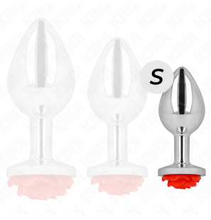 KINK Red Rose plug anal taille S de 7 cm – photo 3