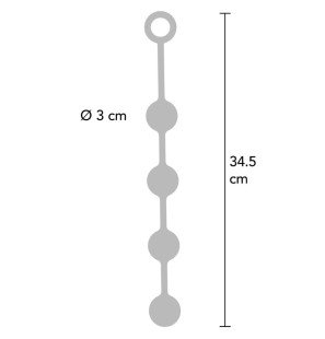 Heavy Anal Beads 3 cm HIDDEN DESIRE for Intimate Wellness – image 4