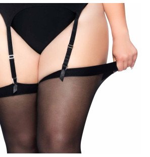 Black Plus-Size Stockings for Women – image 2