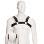 Czarna skórzana uprząż bulldog dla dorosłych Leather Body – zdjęcie 2