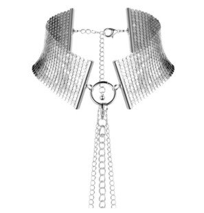 Silberfarbene Metallic-Kette für Erwachsene – Bild 1