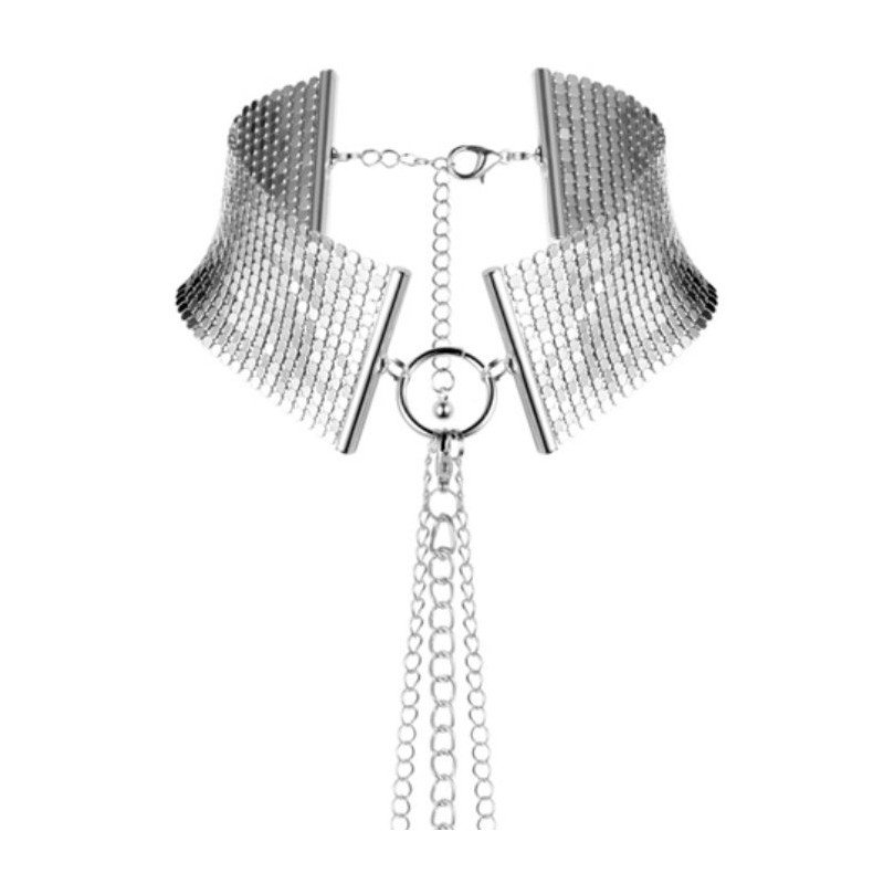 Silberfarbene Metallic-Kette für Erwachsene – Bild 1 Silberfarbene Metallic-Kette für Erwachsene – Bild 1