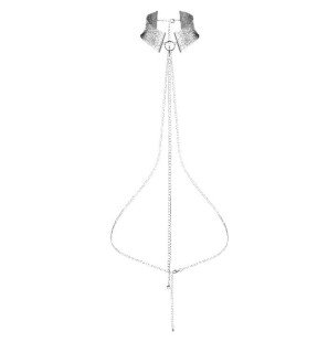 Zilverkleurige metallic ketting voor volwassenen – foto 2