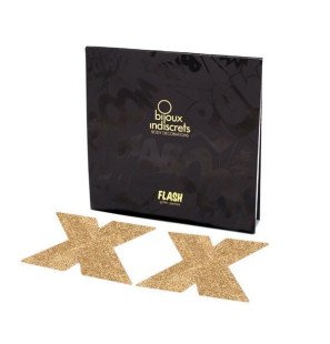 Bijoux Indiscrets Brustwarzenabdeckung mit goldenem Kreuz – Bild 2