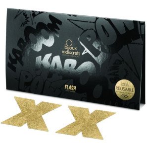 Bijoux Indiscrets Brustwarzenabdeckung mit goldenem Kreuz – Bild 4