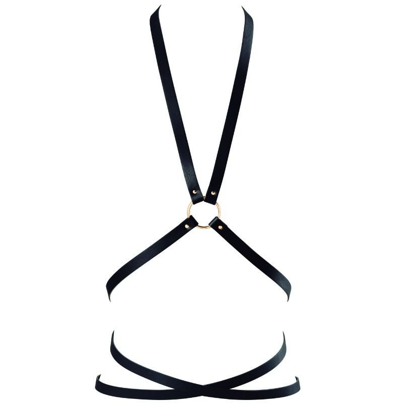 Bijoux Indiscrets Maze multi-way harness for lingerie in black – image 1