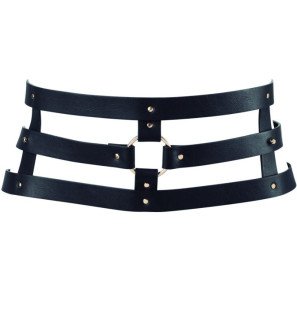 BIJOUX MAZE zwarte lingerie riem met bandjes