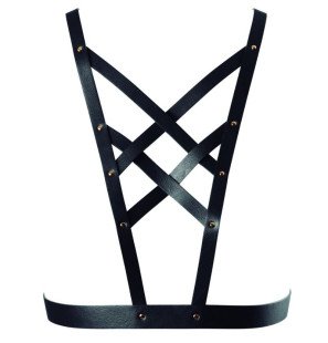 BIJOUX MAZE black harness with neckline, 200 mm – image 1
