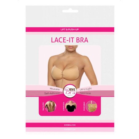 Zwarte kanten push-up beha met enhancer, cup C