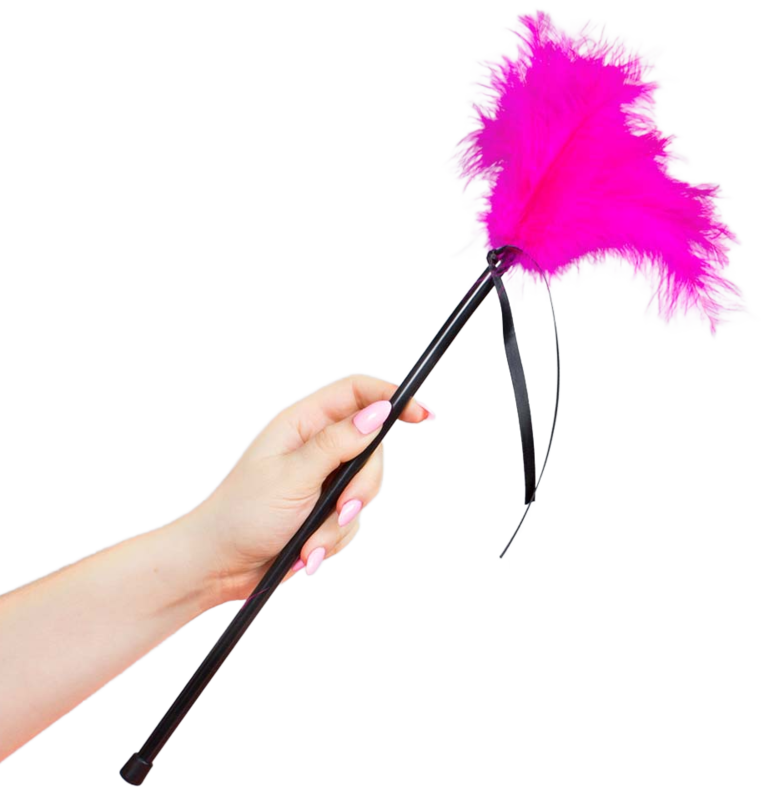 Plumeau rose pour sensations et massage 40 cm – photo 1
