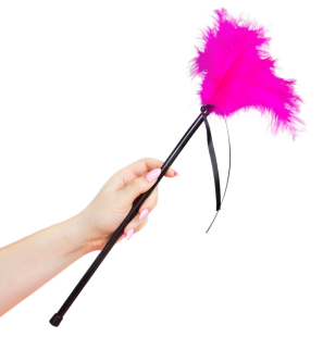 Pink Feather Tickler for Sensation and Massage, 40 cm – image 3