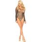 Leg Avenue Bodysuit mit Kristallverzierung und langen Ärmeln – Bild 3
