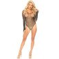 Leg Avenue Bodysuit mit Kristallverzierung und langen Ärmeln – Bild 4