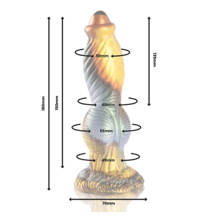 Silikonowe dildo EPIC Phoenix z pilotem, ładowane – zdjęcie 4