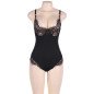 Black striped plus-size teddy lingerie by SUBBLIME – image 1 Black striped plus-size teddy lingerie by SUBBLIME – image 1