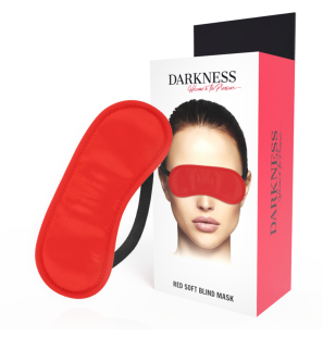 Red straight-design eye mask for adults by DARKNESS BONDAGE – image 1