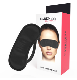 Zwart recht oogmasker voor volwassenen van DARKNESS BONDAGE – foto 1