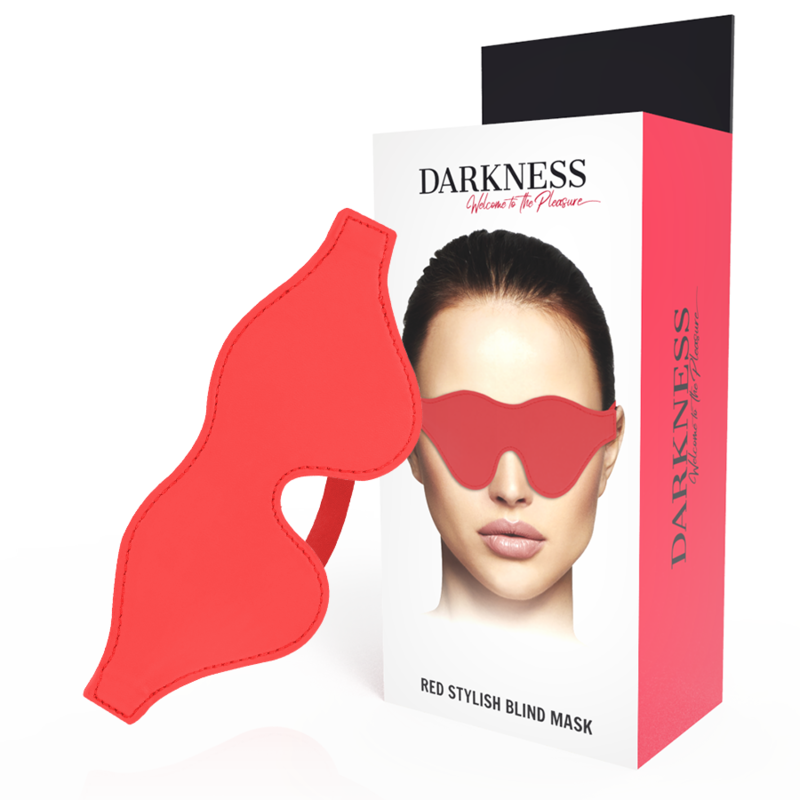 Rood oogmasker Darkness voor volwassenen – foto 1