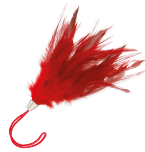 Red stimulating feather 17 cm for intimate wellness – image 1