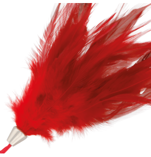 Red stimulating feather 17 cm for intimate wellness – image 2