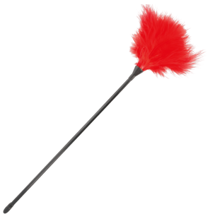Red stimulating feather, 42 cm, for intimate wellness – image 1