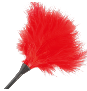 Red stimulating feather, 42 cm, for intimate wellness – image 2