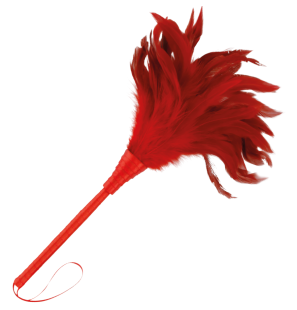 Plume stimulante rouge de 24 cm pour un bien-être intime ludique – photo 1