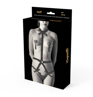 Coquette Chic Desire Dessous-Set mit Deluxe-Brustwarzenabdeckungen – Bild 4