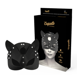 Masque en cuir vegan avec oreilles de chat Coquette Chic Desire – photo 1