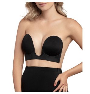 BYE BRA U-shaped strapless bra in black or nude, sizes A to E – image 1