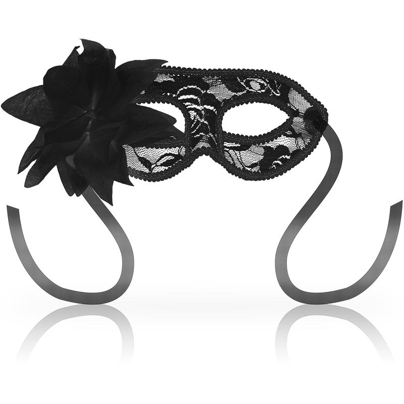 Lace mask with black flower by OHMAMA – image 1