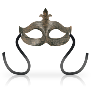 Kupferfarbene Fleur-de-lis-Masken von OHMAMA für Erwachsene – Bild 1
