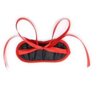 OHMAMA Black Fetish Mask with Red Edges – image 3