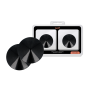 Metal nipple covers with black circles – image 1