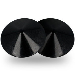 Metal nipple covers with black circles – image 3