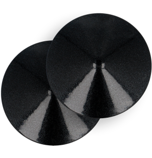 Metal nipple covers with black circles – image 4