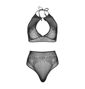 LEG AVENUE zweiteiliges Dessous-Set mit Neckholder, Crop-Top und String – Bild 5