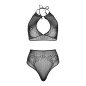 LEG AVENUE Two-Piece Lingerie Set with Halter Neck, Crop Top and Thong – image 5