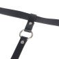 Schwarzes Leder-Bein-Geschirr mit Kette – Einheitsgröße – Bild 5