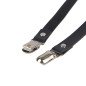 Schwarzes Leder-Bein-Geschirr mit Kette – Einheitsgröße – Bild 8