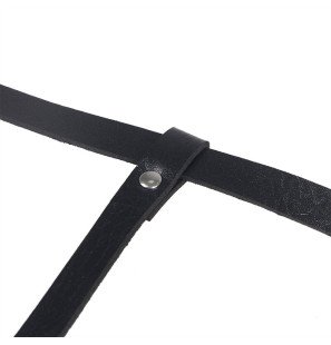 Harnais de corps en cuir noir SUBBLIME FETISH pour adultes – photo 7