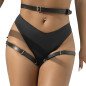 Harnais de taille et de jambes en cuir noir SUBBLIME – Taille unique – photo 1