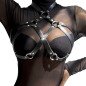 Subblime black leather chest harness for adults, one size – image 1