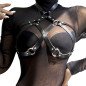 Subblime black leather chest harness for adults, one size – image 2