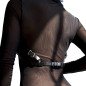 Subblime black leather chest harness for adults, one size – image 3