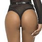 Subblime zwarte leren kettingriem met ringen – one size – foto 3