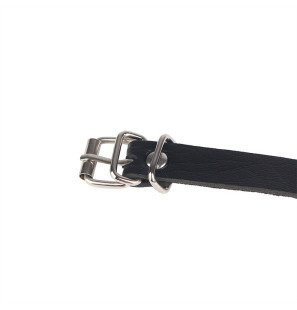 Subblime schwarzer Leder-Kettengürtel mit Ringen – One Size – Bild 8