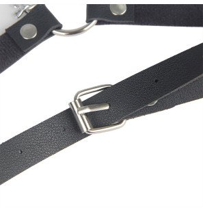 SUBBLIME schwarzes Lederharness für Erwachsene – Einheitsgröße – Bild 7